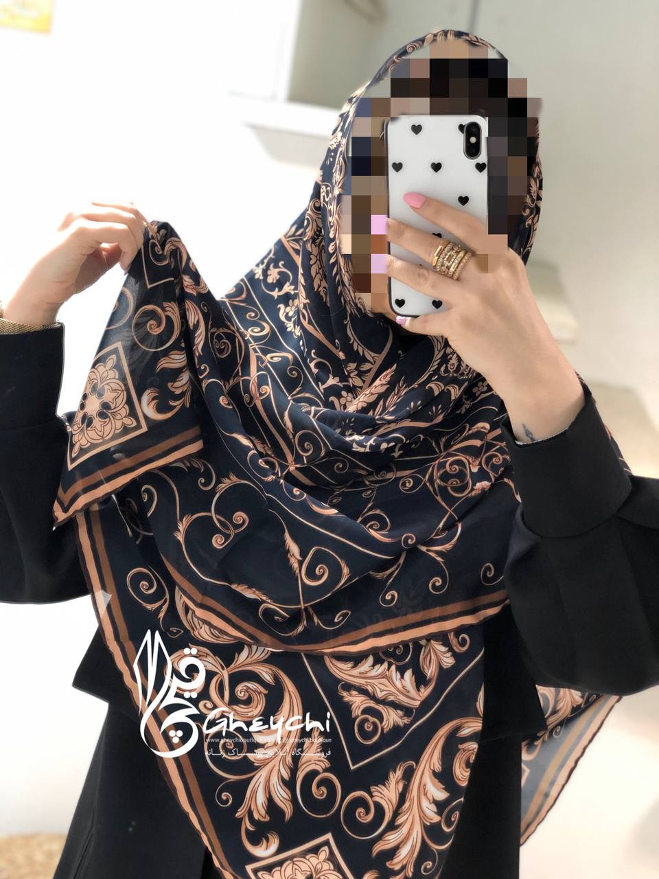 روسری کرپ حریر کد072