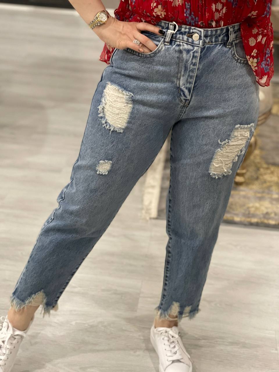 شلوار wide streetزاپ دار کد 0593