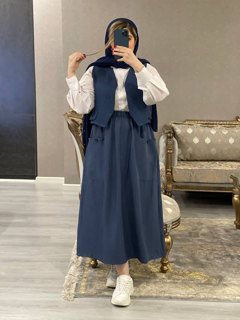 ست شومیز جلیقه دامن سیندخت