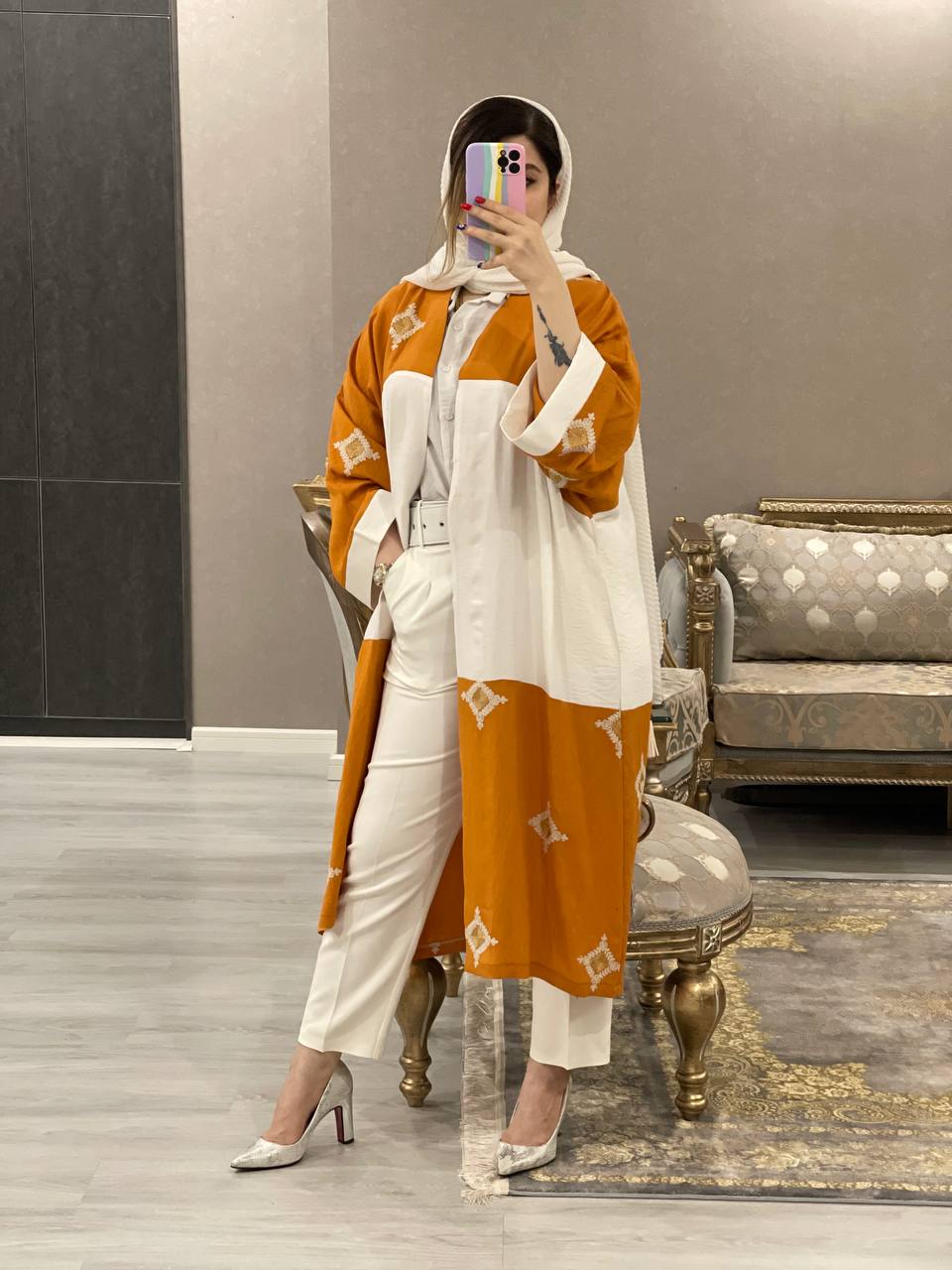 مانتو مزونی مجلسی ساناز کد 0568