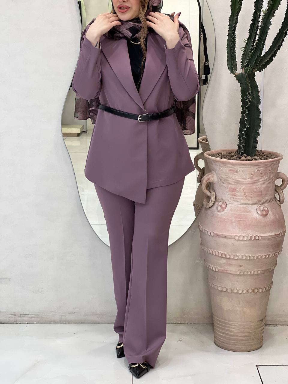 کت شلوار کمردار دانژه