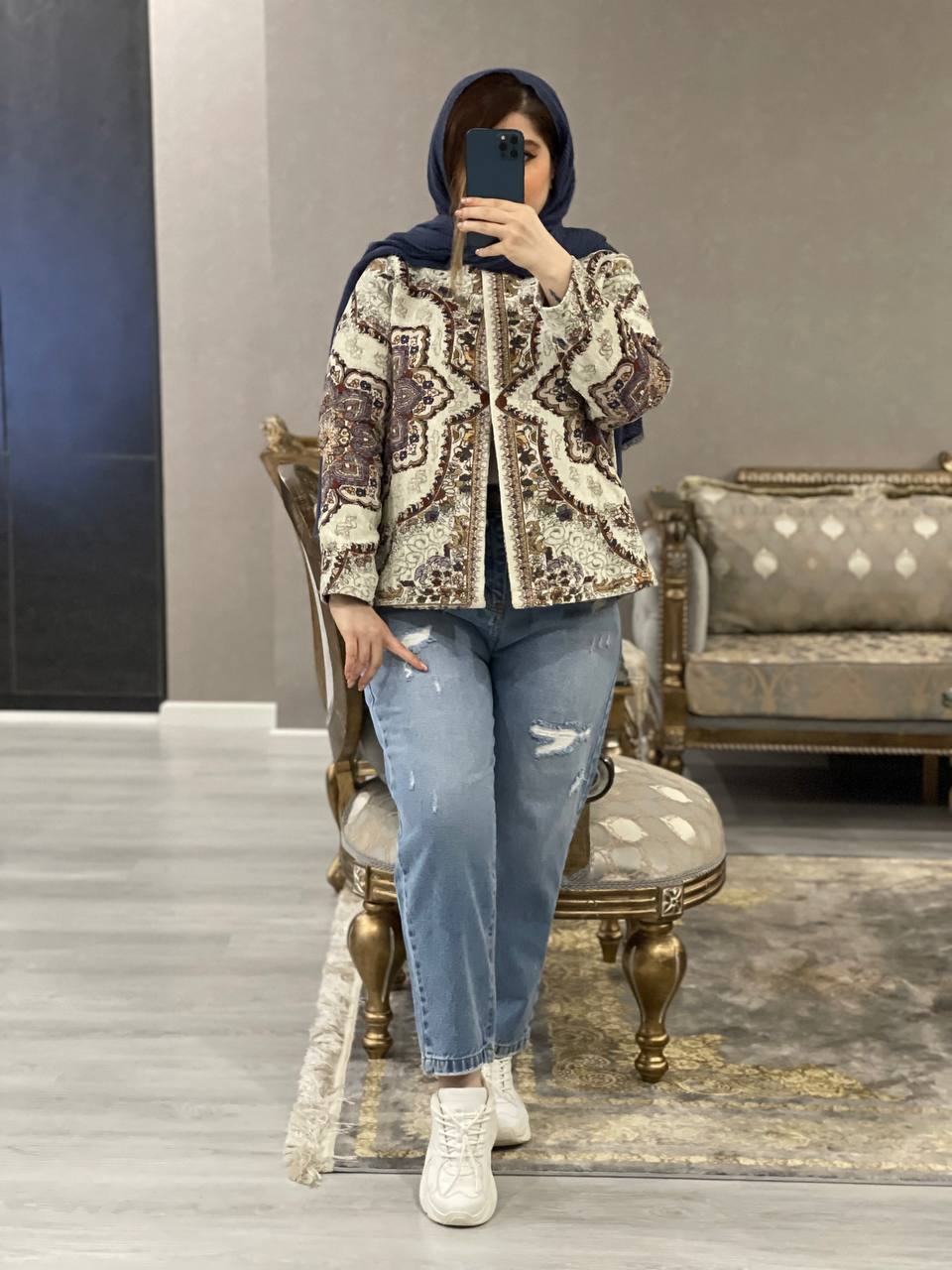 کت مزونی مخمل طرحدار شینا