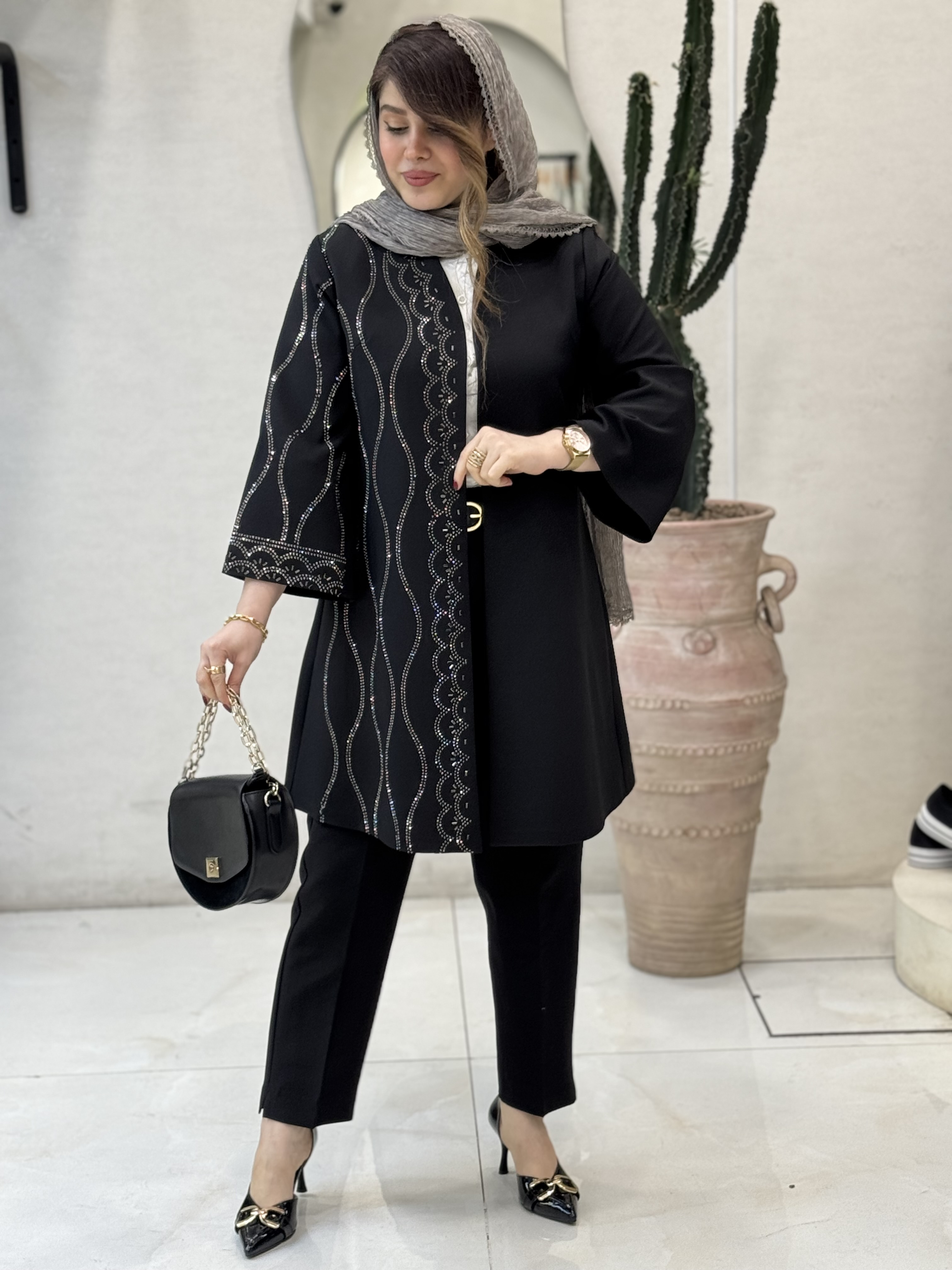 کت بلند سنگدوزی ژابین