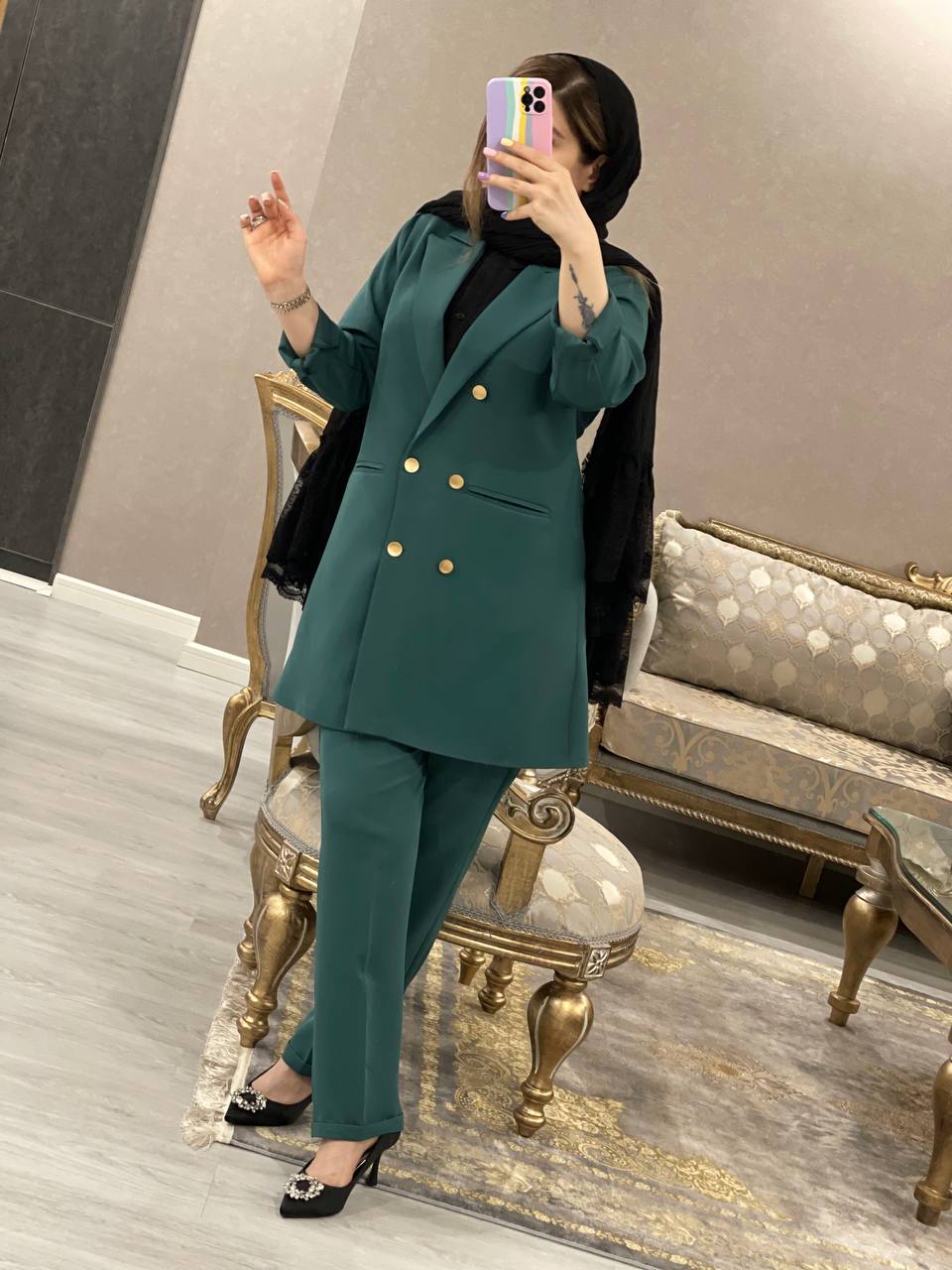 کت شلوار مزونی اراسته کد 0648