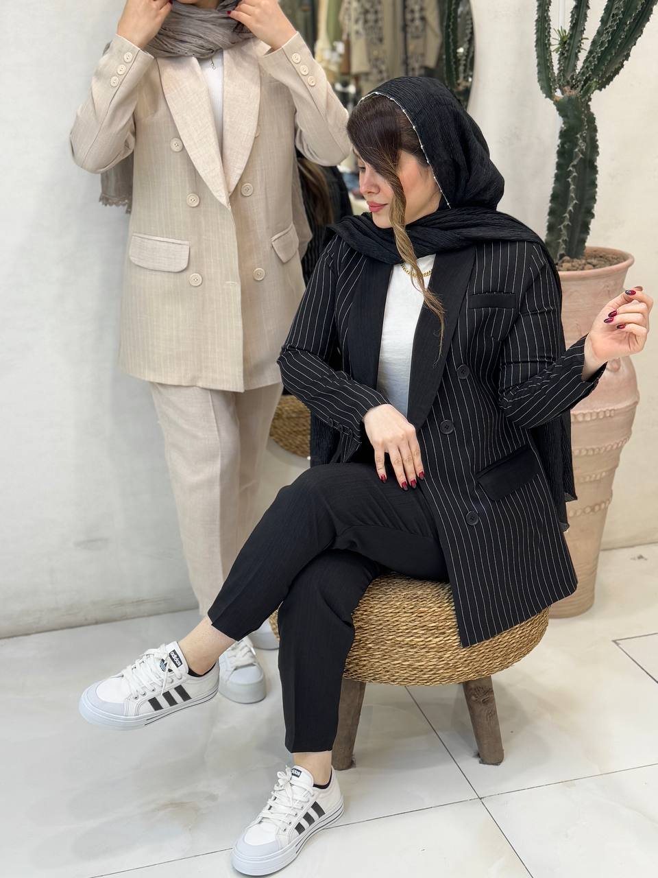 کت شلوار لینن دیپلمات مروا