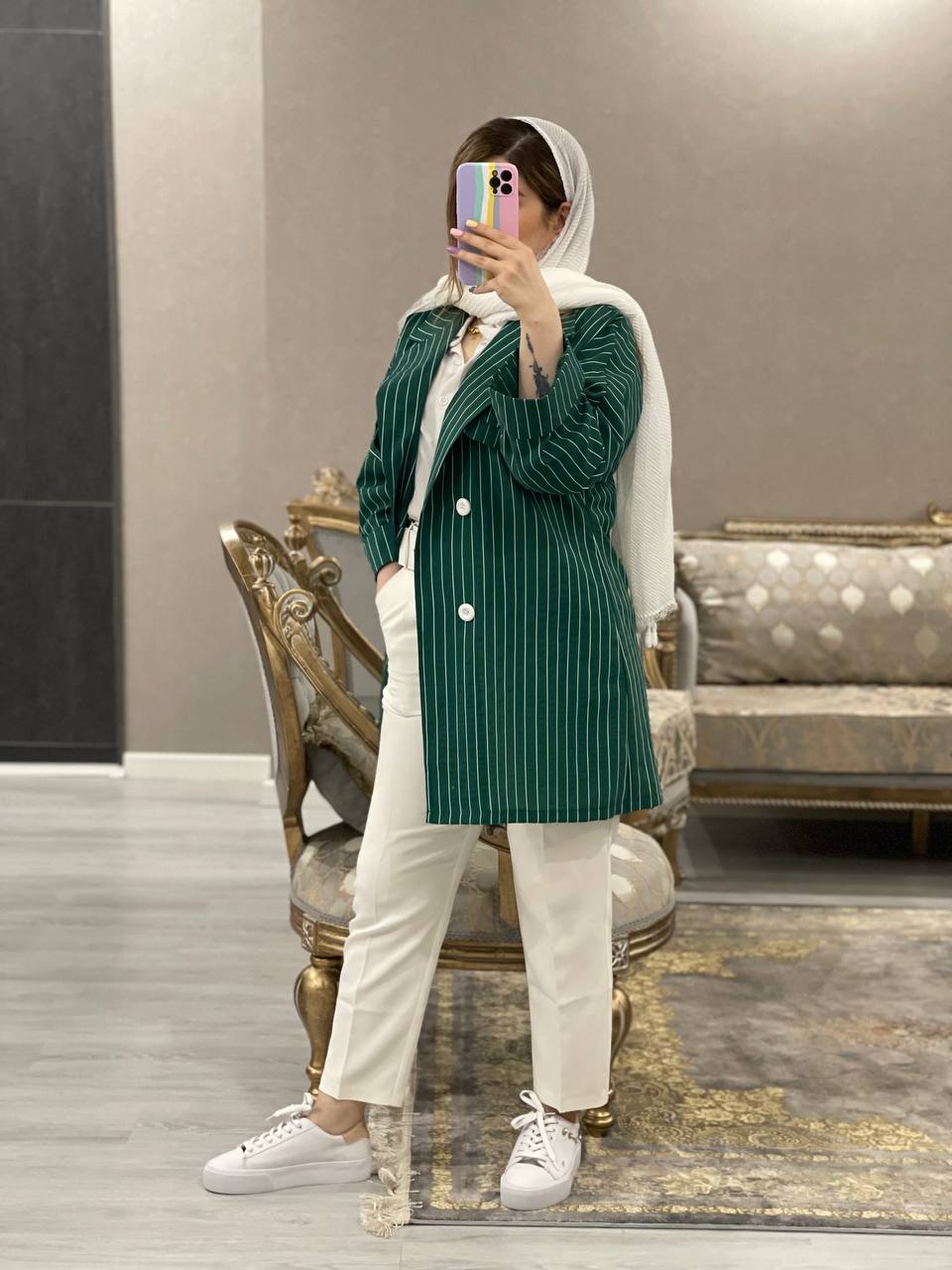 مانتو مزونی کتی اسپرت ترگل کد0661