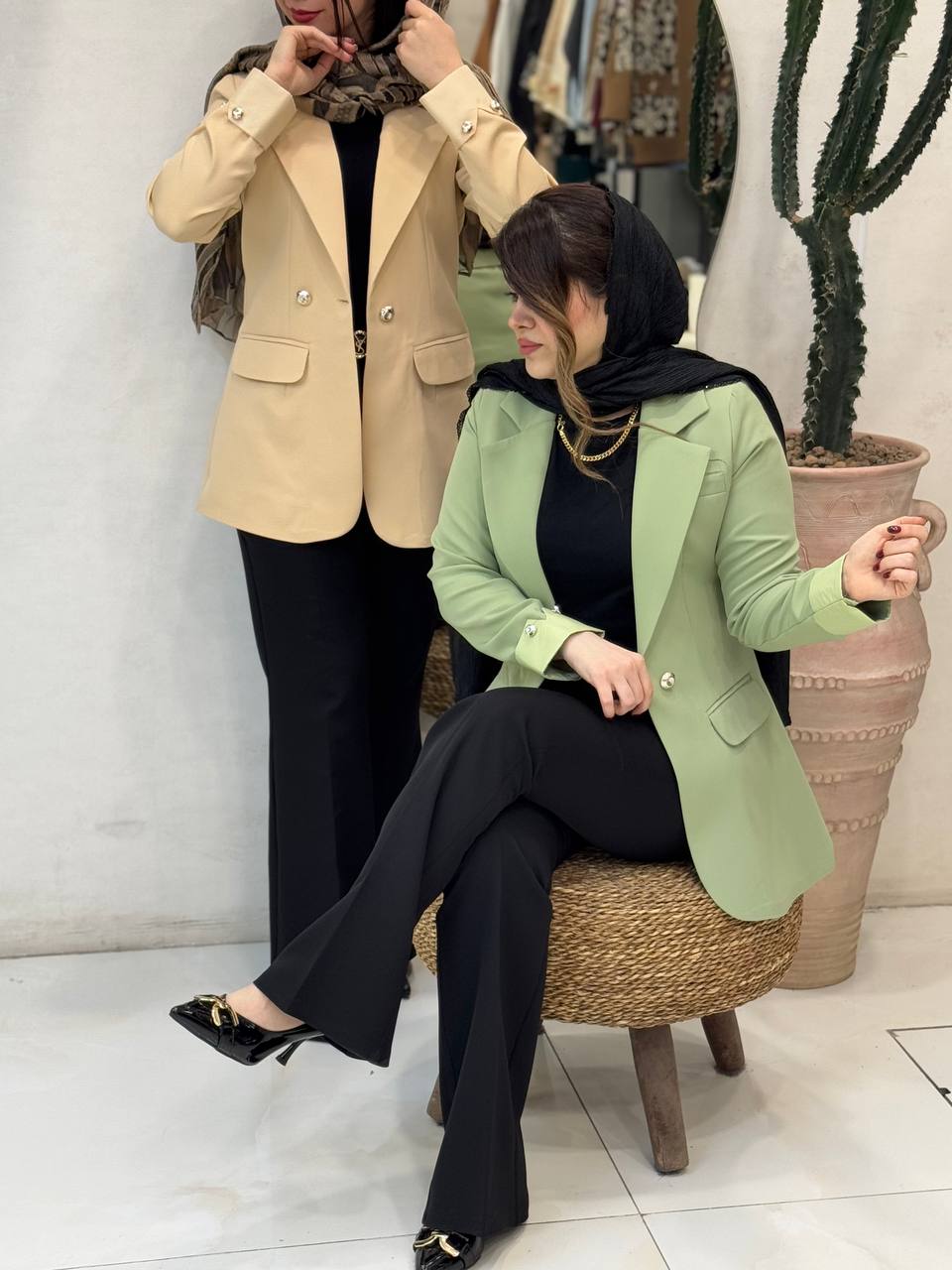 کت تک آستین ساتن آدونیس