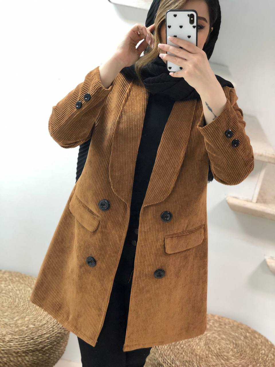 مانتو کتی مزونی  یقه ارشال فلور پلاس کد0489