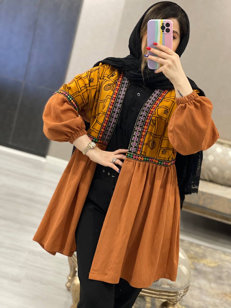 مانتو مزونی عروسکی جاذبه کد0516