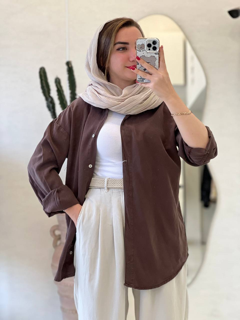  مانتو شومیزی  موکا