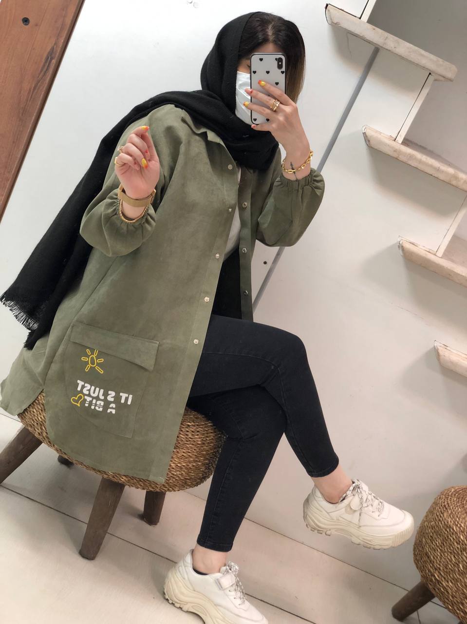 مانتو مزونی پاییزه نوگل کد0405