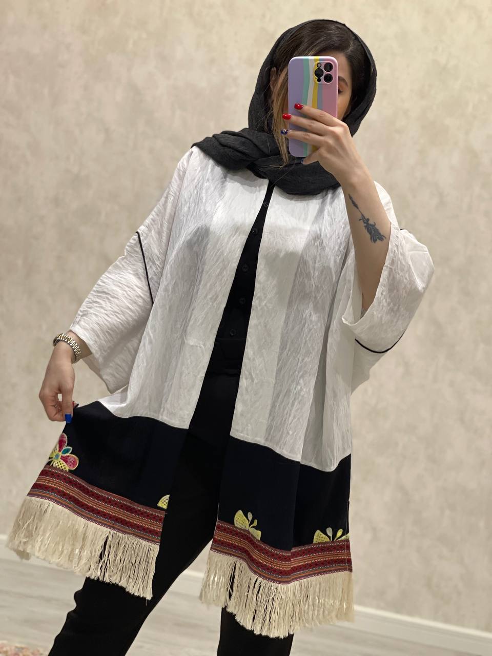 مانتو مزونی ترکیبی دلربا کد0535