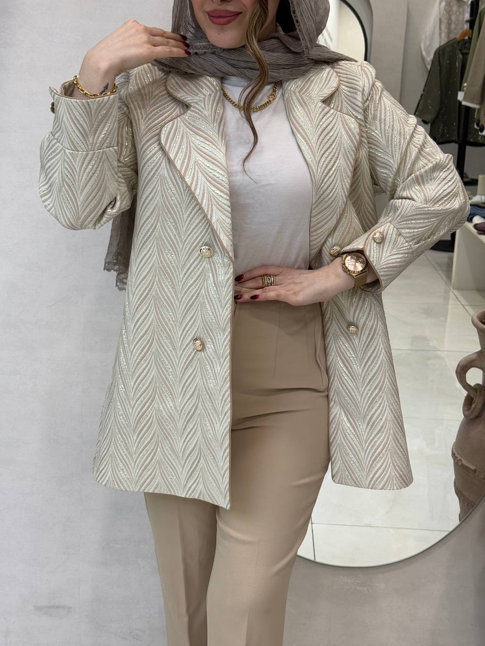 کت ژاکارد ارژن