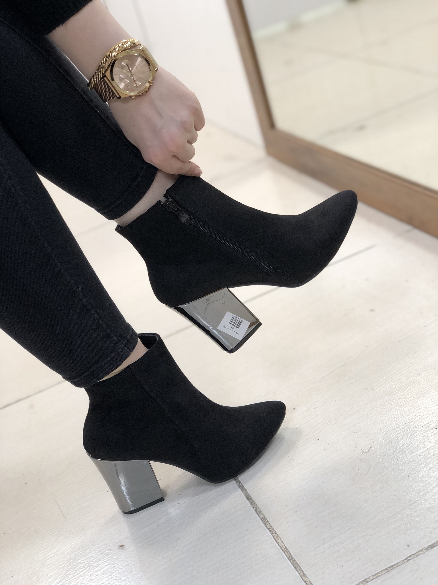 بوت سوییت پاشنه آینه ای کد0423