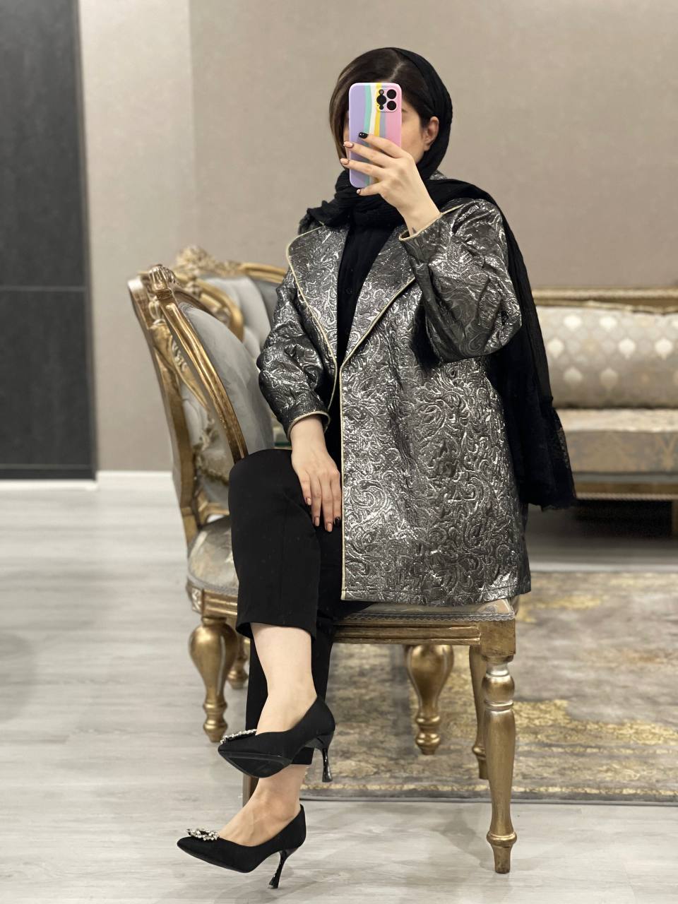 مانتو مزونی مجلسی نویان کد0587