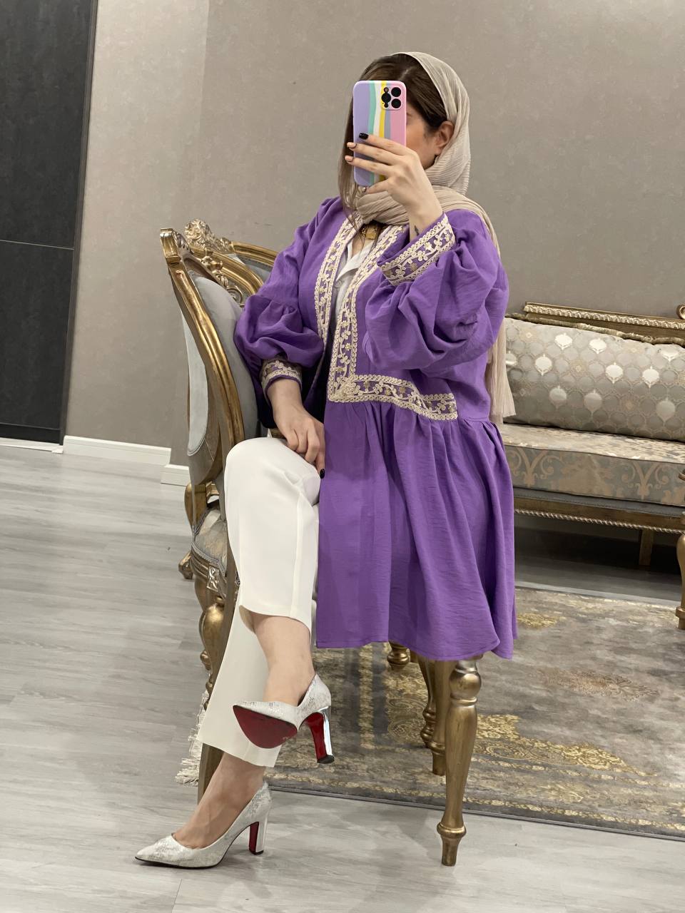 مانتو مزونی عروسکی زرگونه کد0630