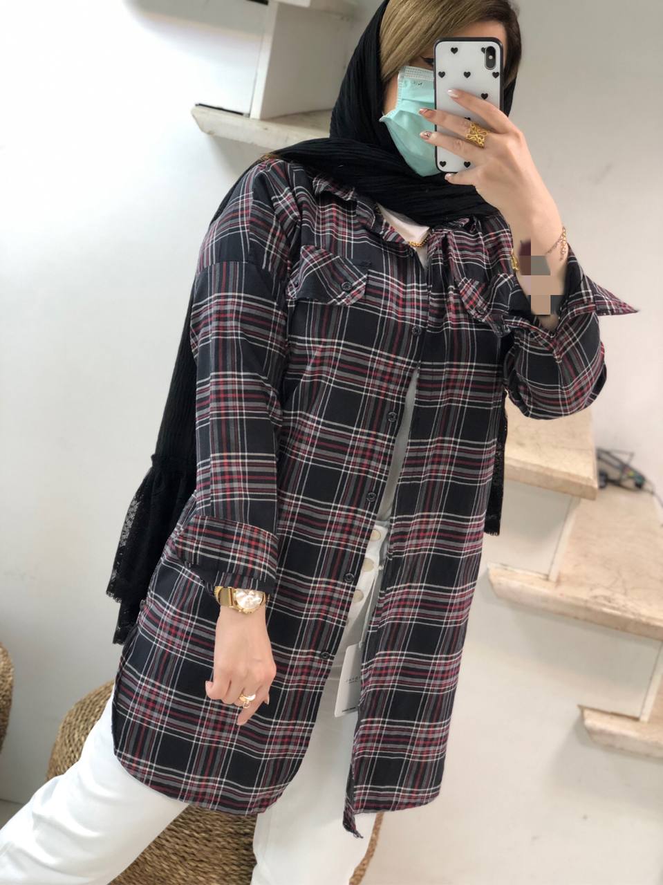 مانتو4خونه بغل زیپ ستایش کد0201