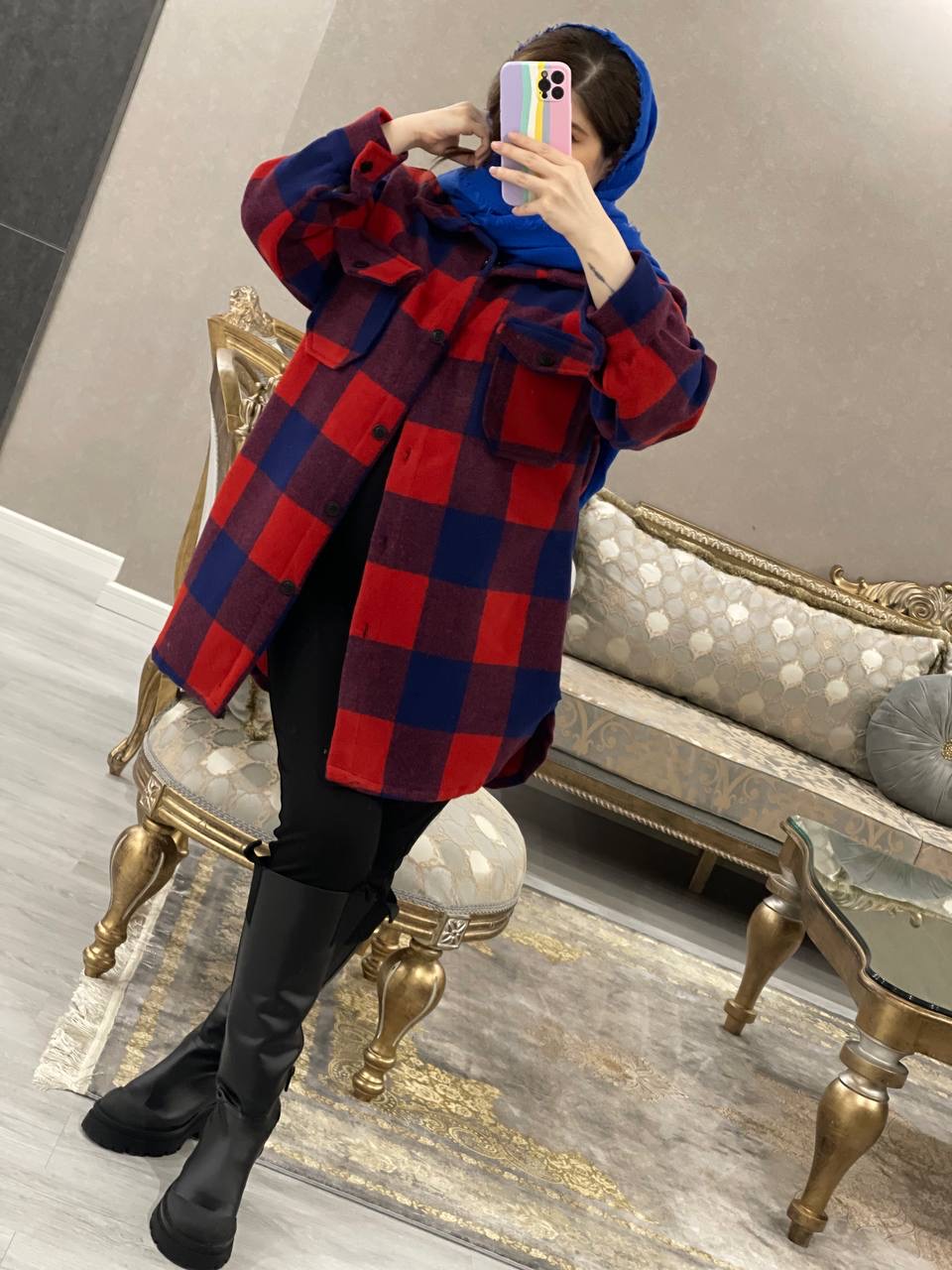 پالتو مزونی ضخیم 4خونه هیرمند کد0781