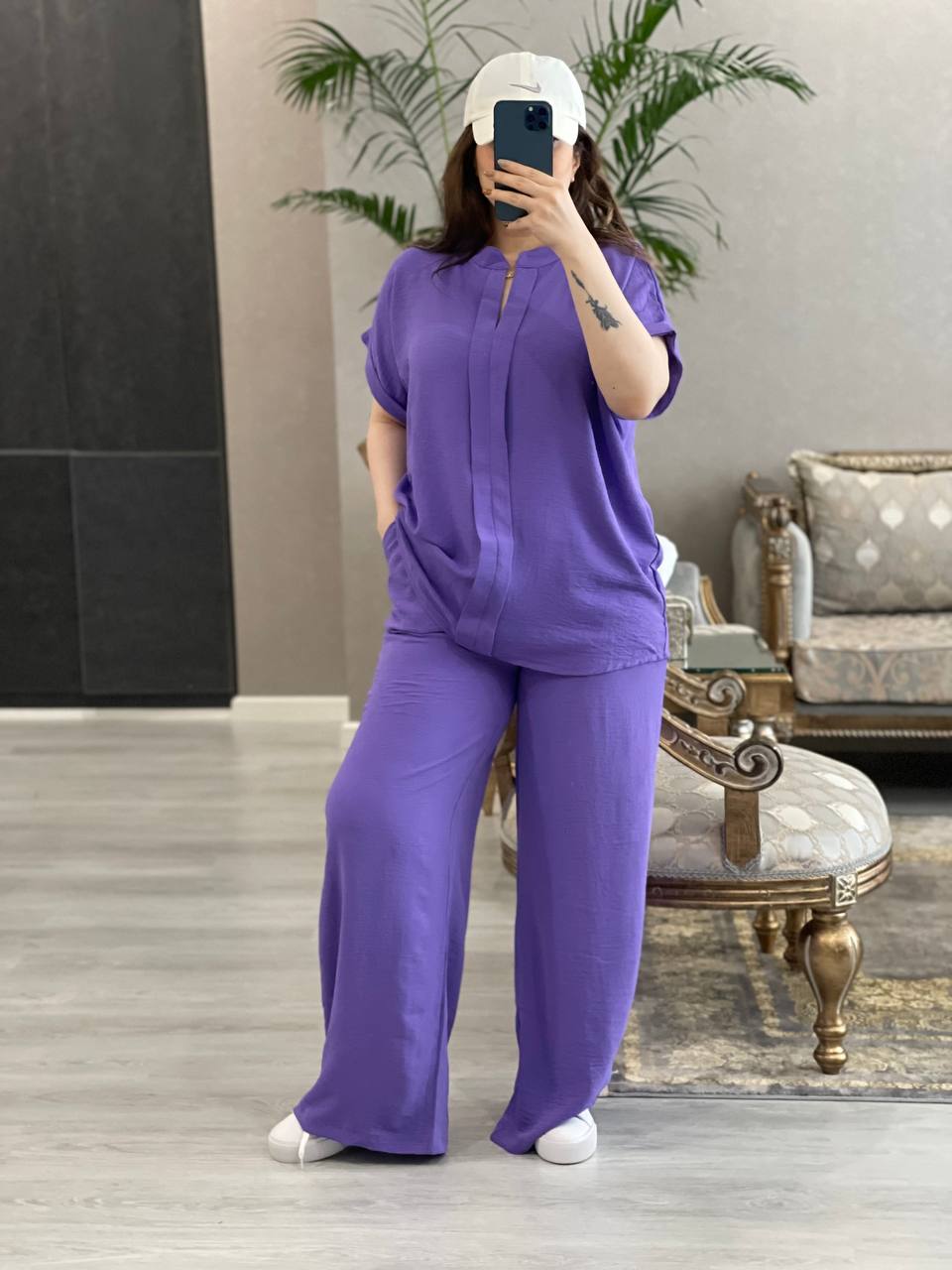 بلوز شلوار ژورنالی دارا کد0831