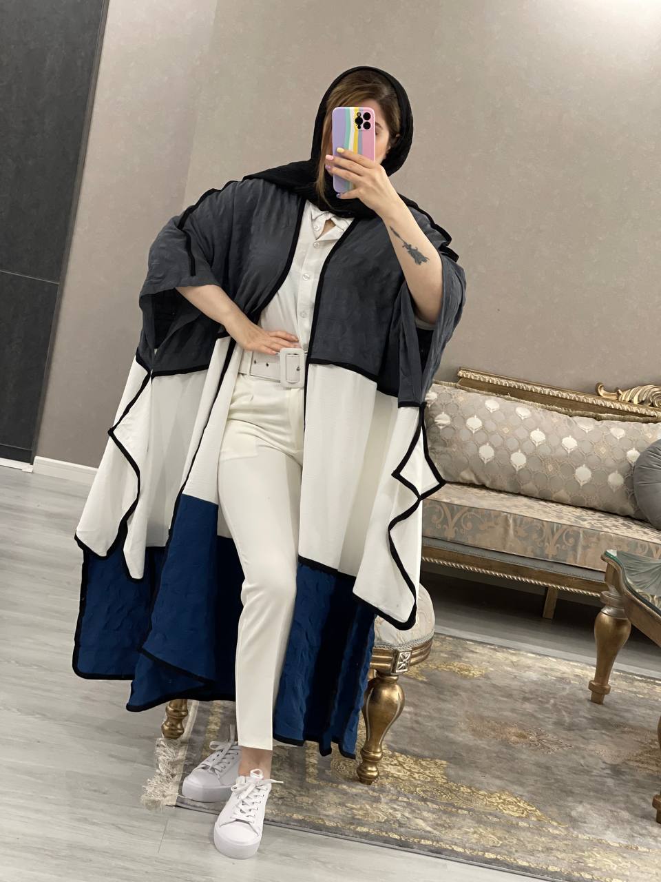 مانتو مزونی 3تیکه پاستیل کد0689