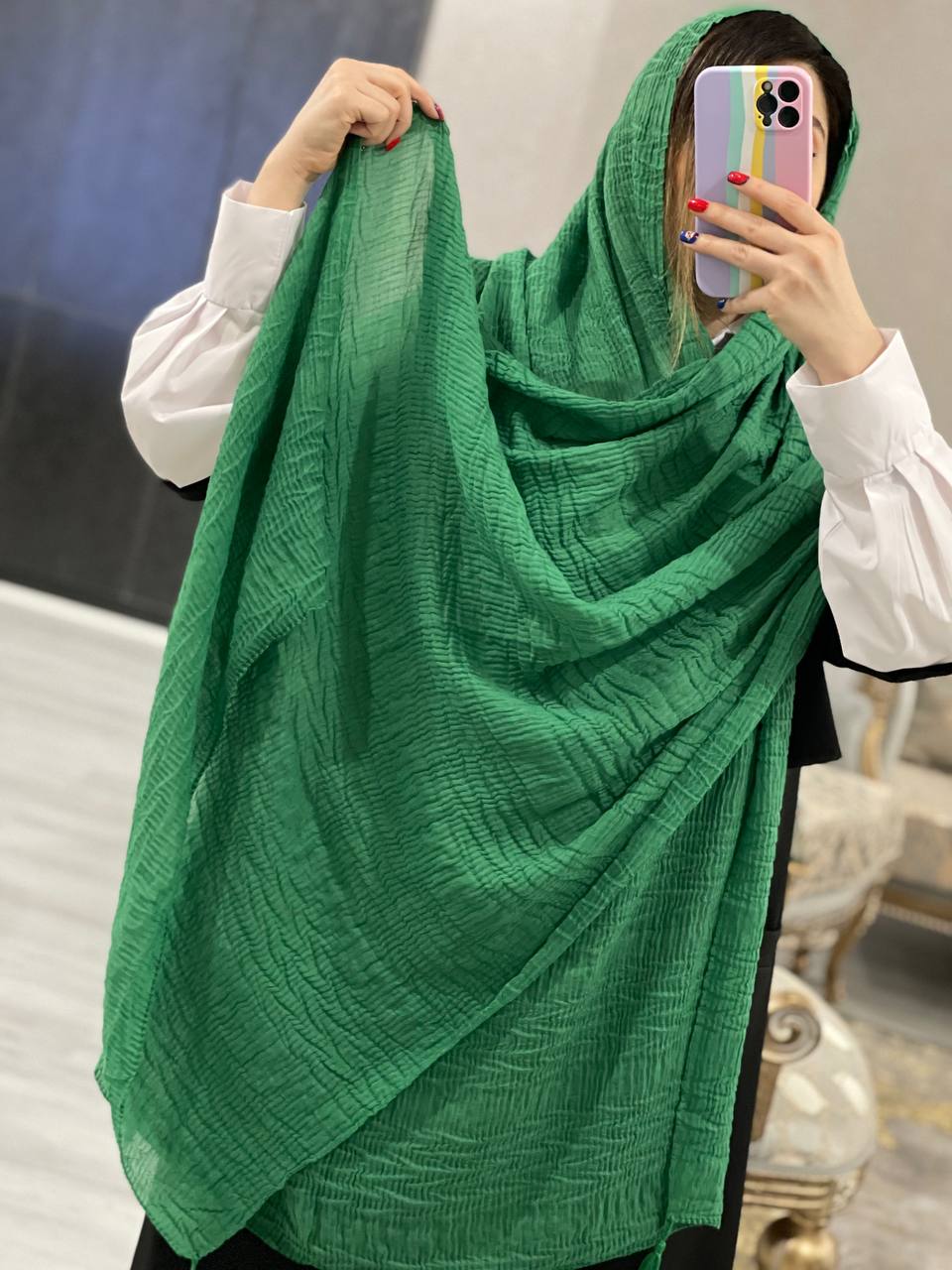 شال مزونی پلیسه کد0572