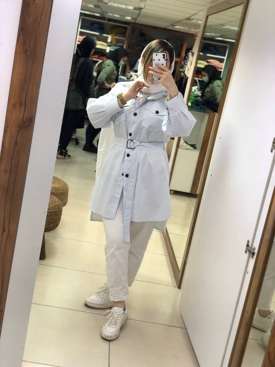 مانتو مزونی راه راه سالینا کد0260