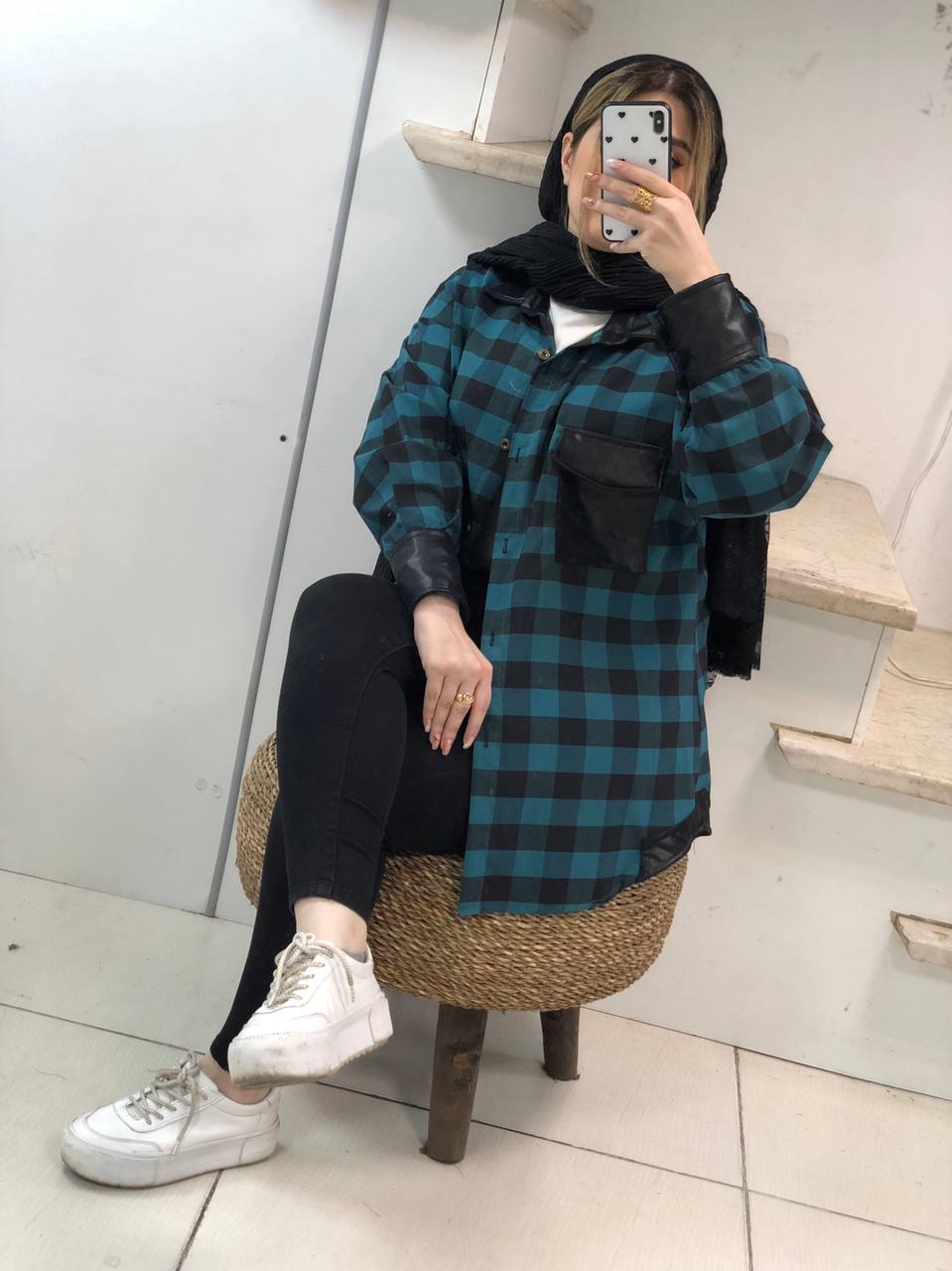 مانتو 4 خونه چرمی اسپرت شارمین کد0167