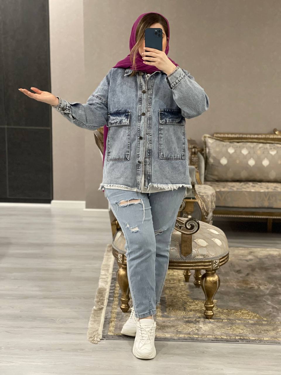 کت جین پایین ریش یارا کد1046