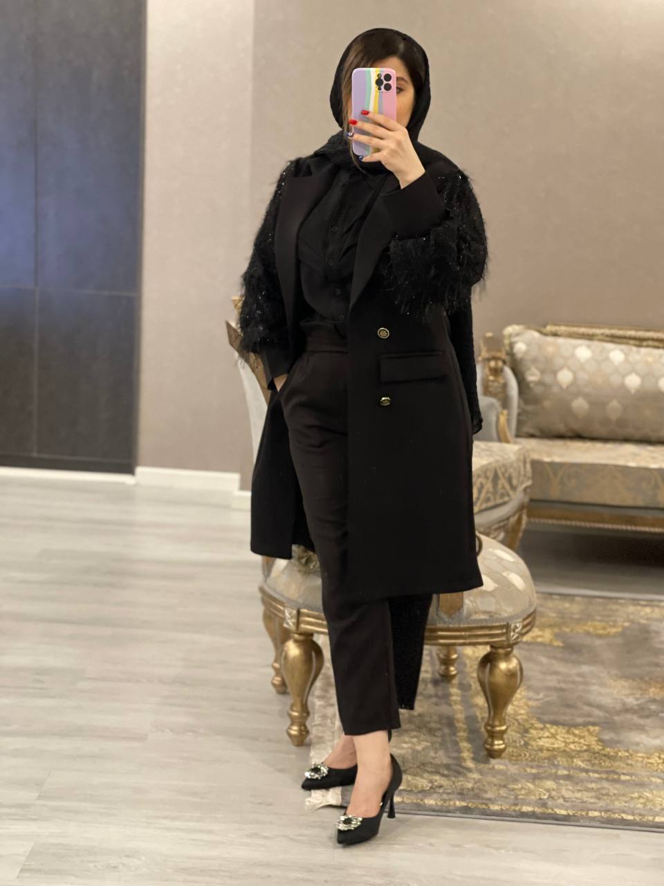 مانتو مزونی پرپری کد0565