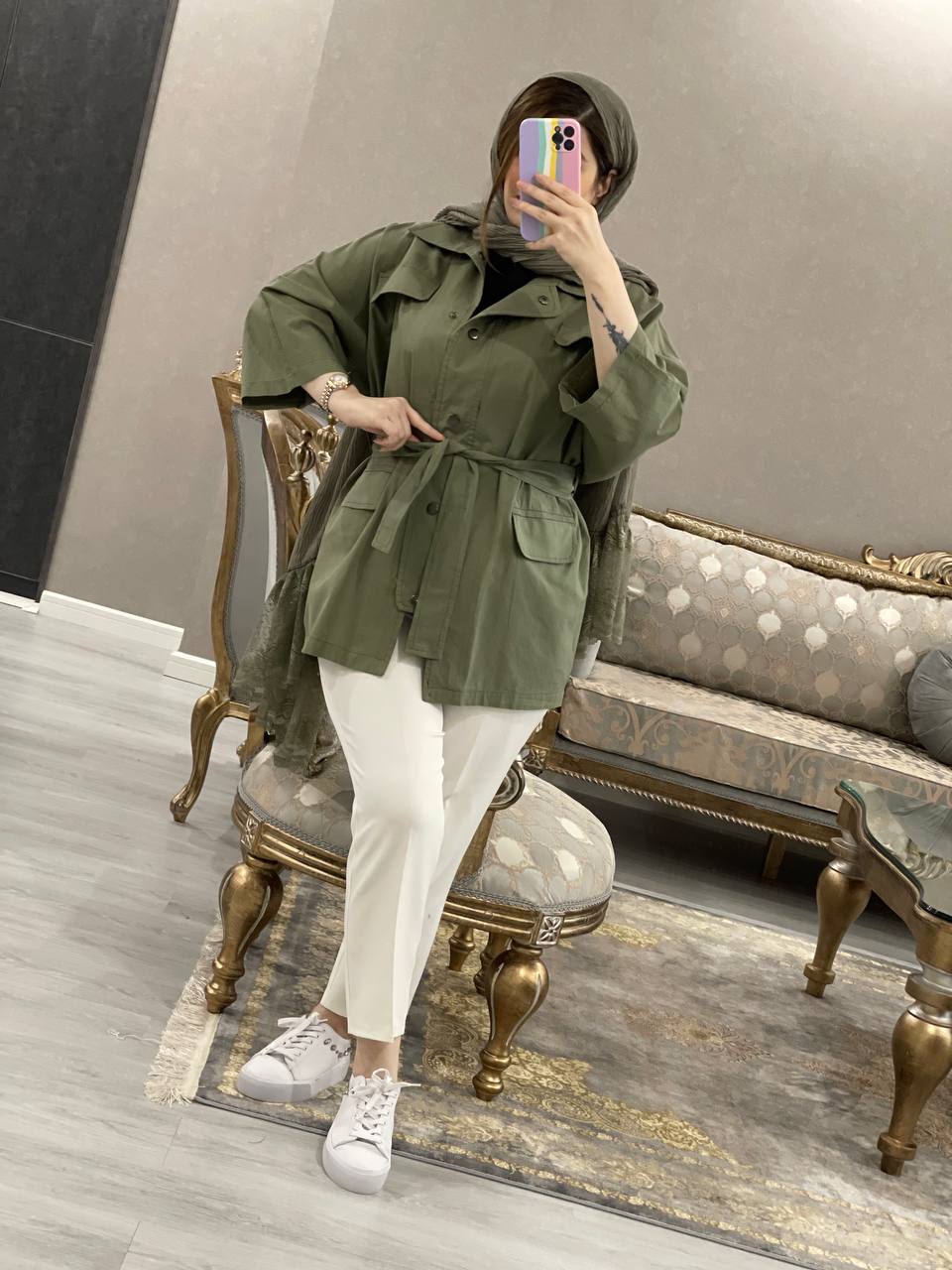 مانتو اسپرت  دخترونه دلمان کد0707