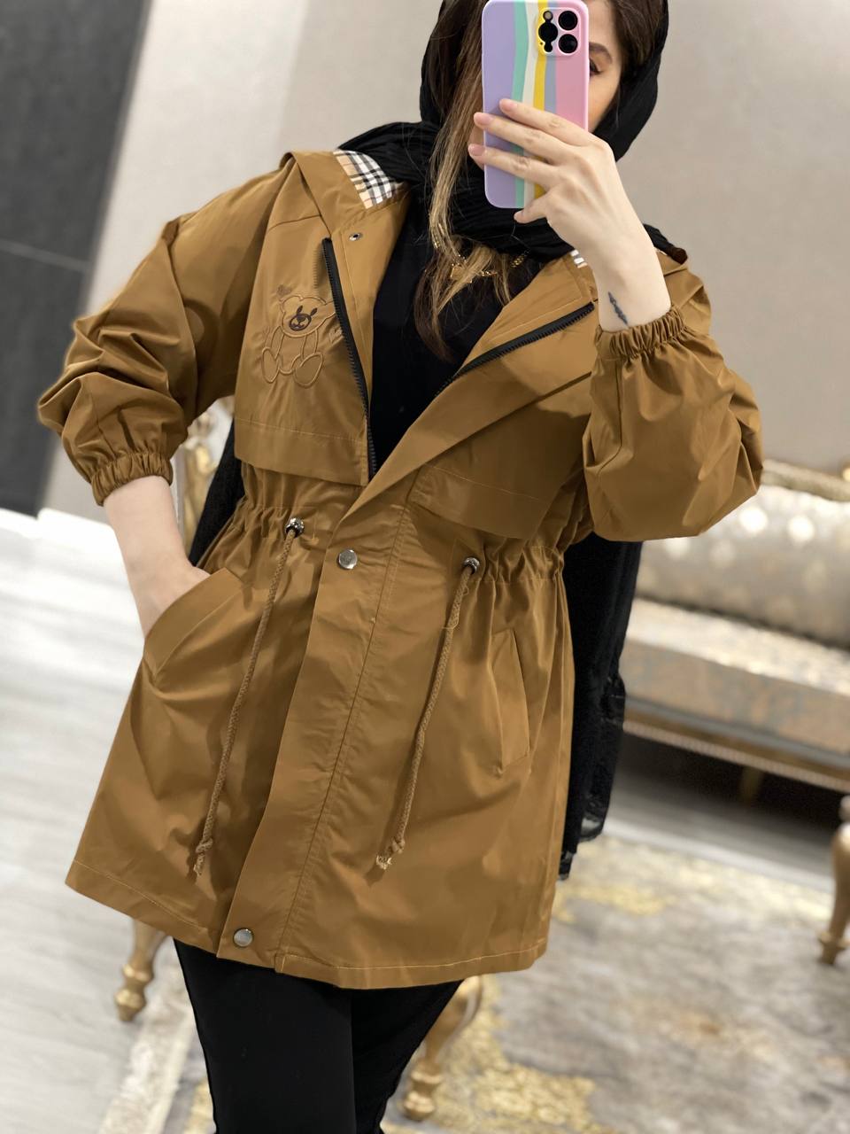 بارونی مزونی کلاهدار نایس کد0715