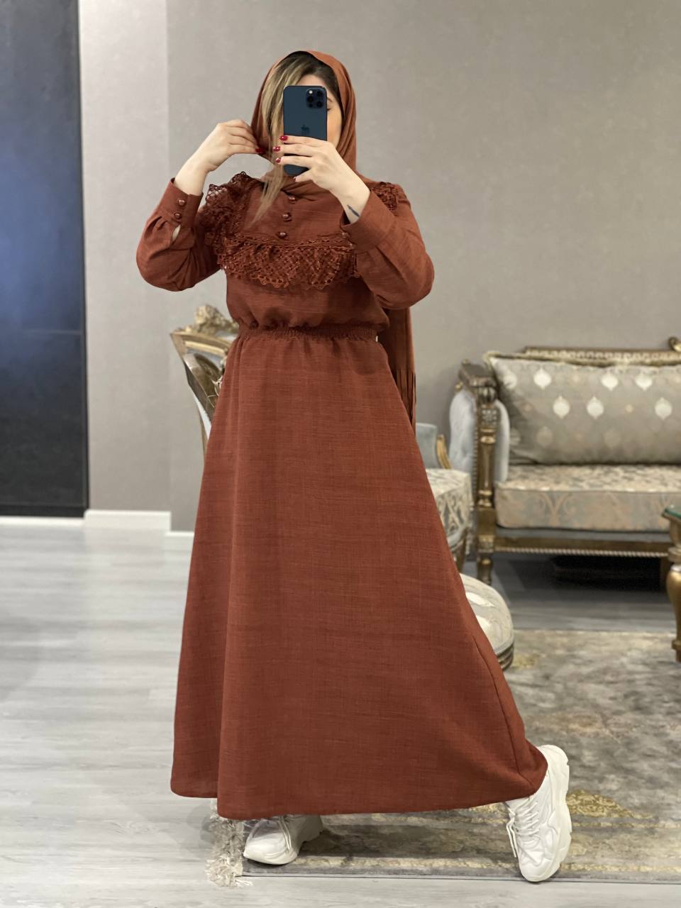 پیراهن بلند عروسکی غزاله