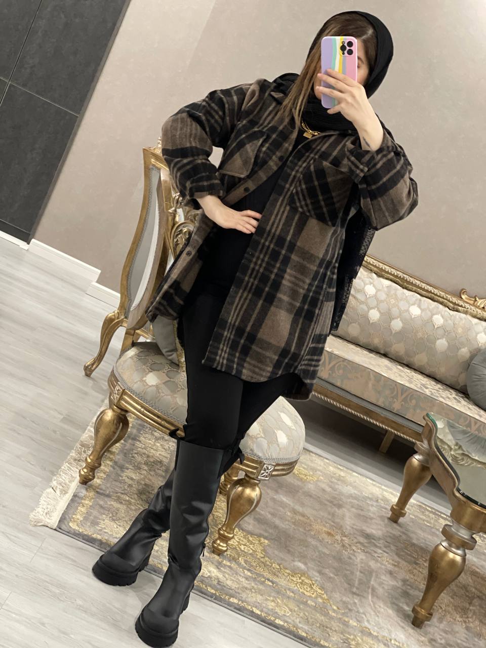 مانتوضخیم مزونی 4خونه کیانمهر کد0728