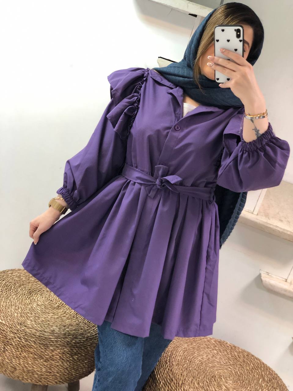 مانتو مزونی ارکیده کد0317