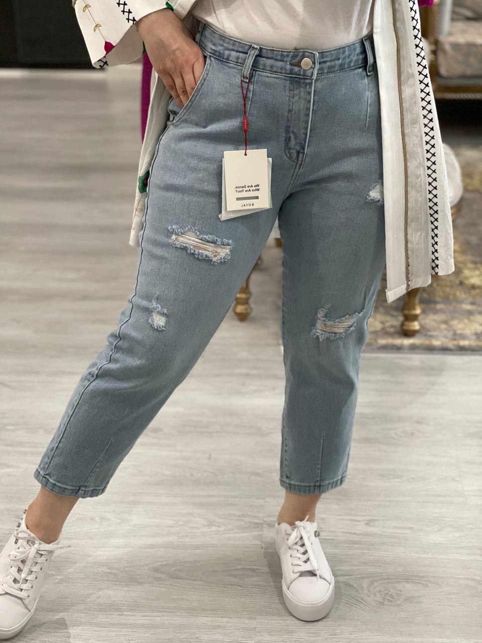 شلوار مام زاپ دار کد0886