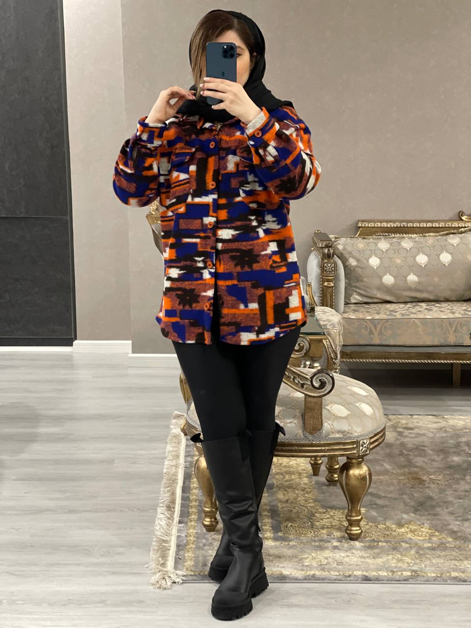 پالتو شومیزی پشمی پادینا کد1167