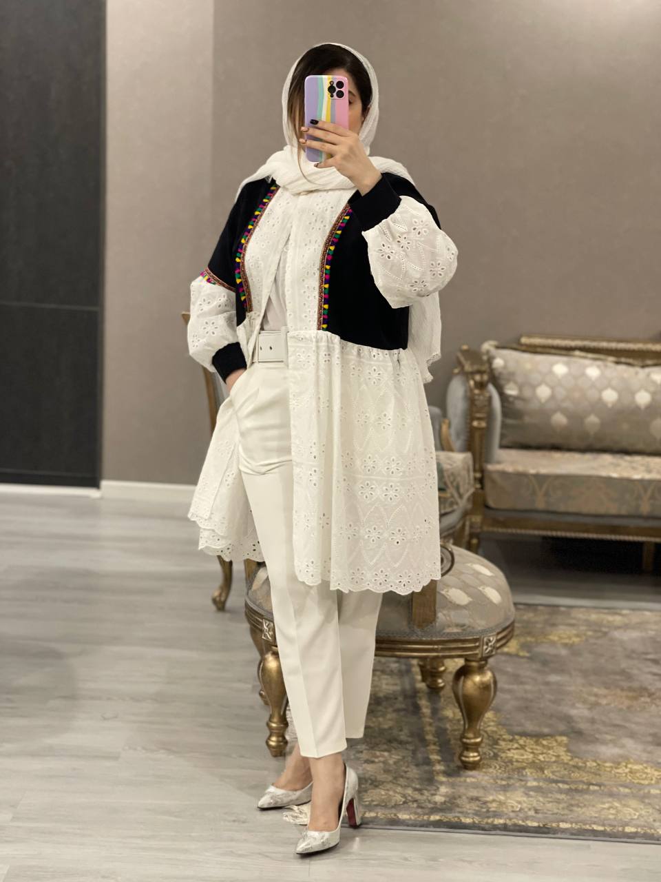 مانتو مزونی وانیل کد 0609