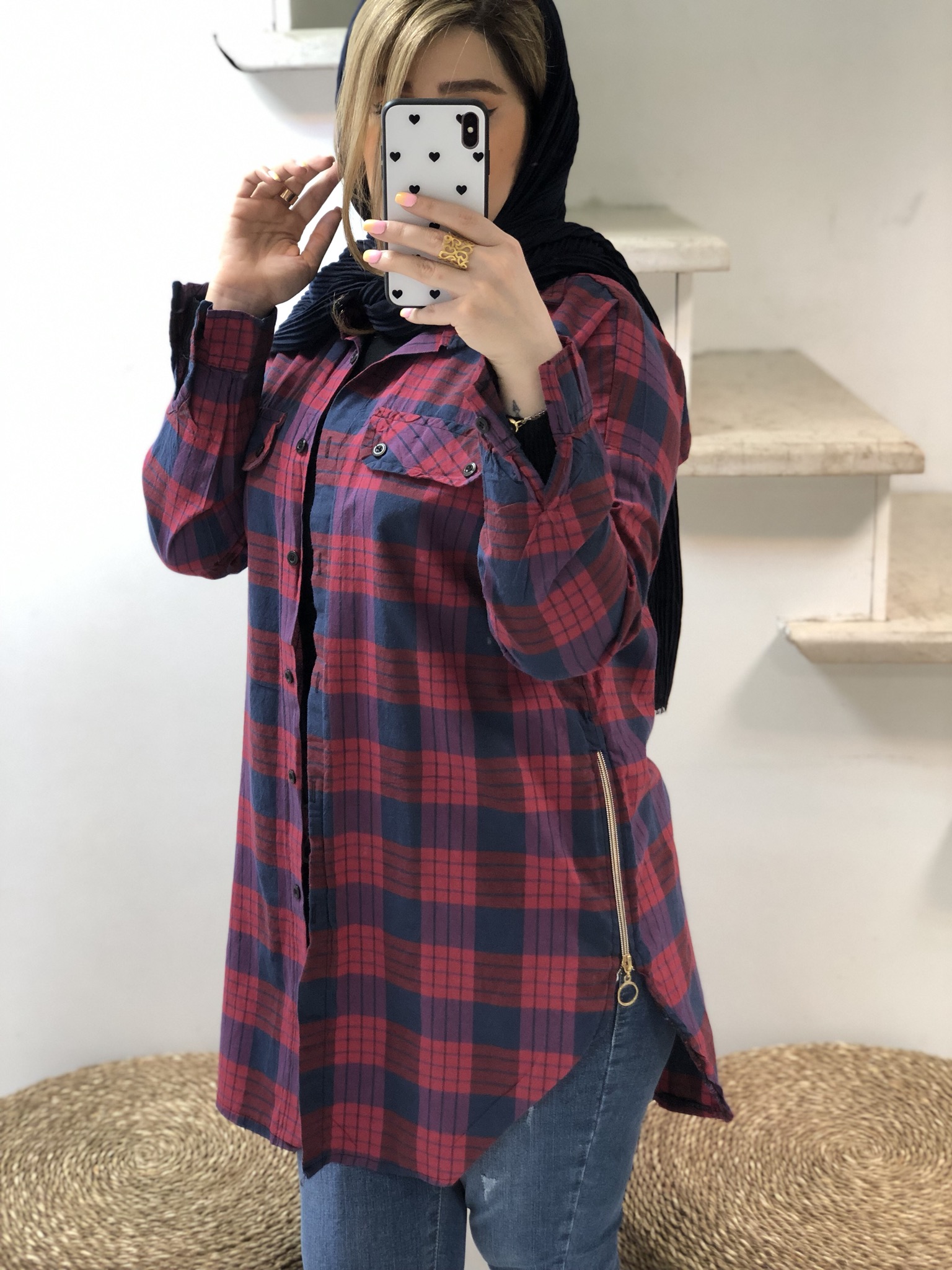 مانتو4خونه بغل زیپ ستایش کد0107