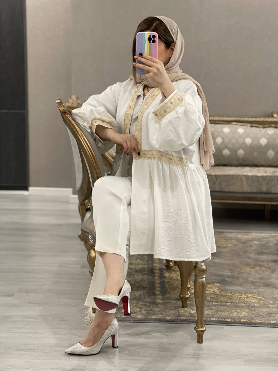 مانتو مزونی عروسکی زرگونه کد0629