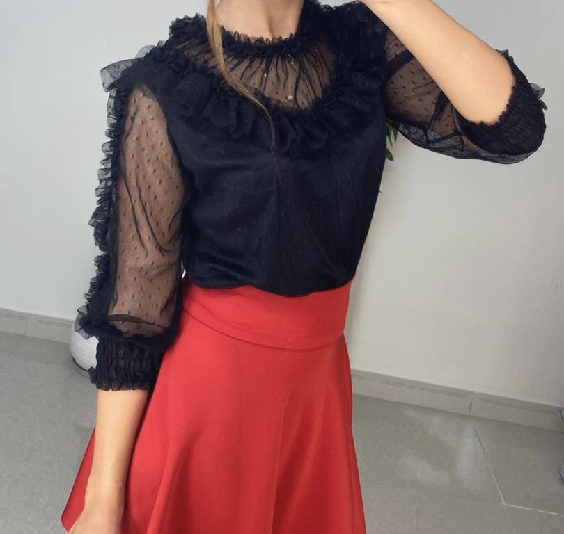 بلوز آستین حریرکد036