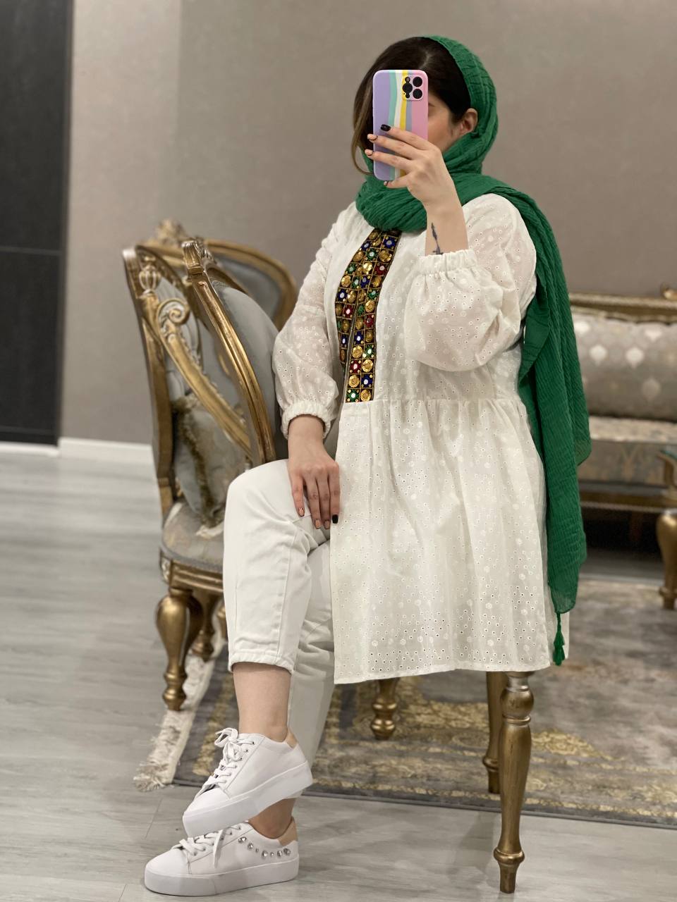 مانتو مزونی عروسکی آبنبات کد0628