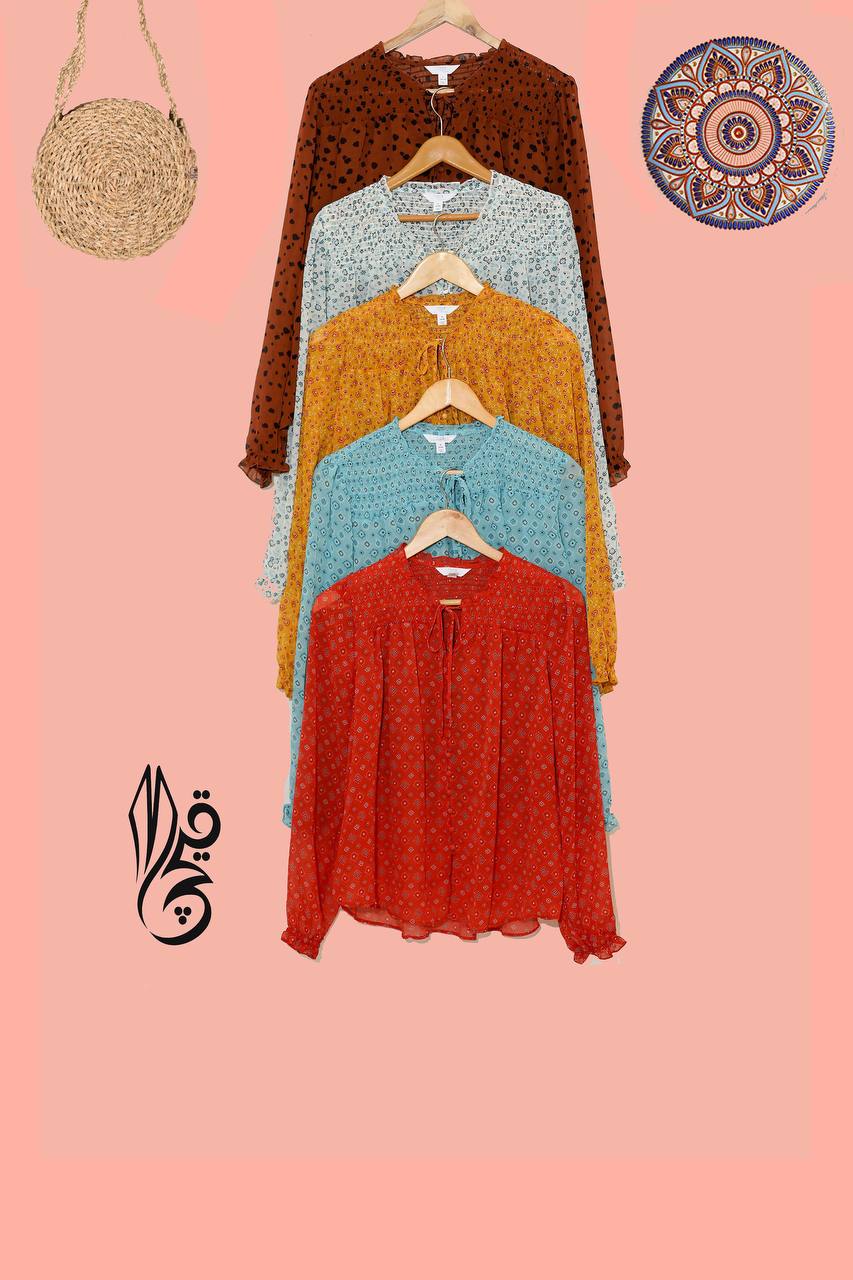 شومیز حریر مزونی گلسا کد0622