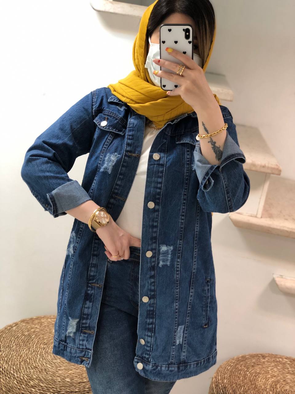 کت جین ضخیم پاییزی کد0407