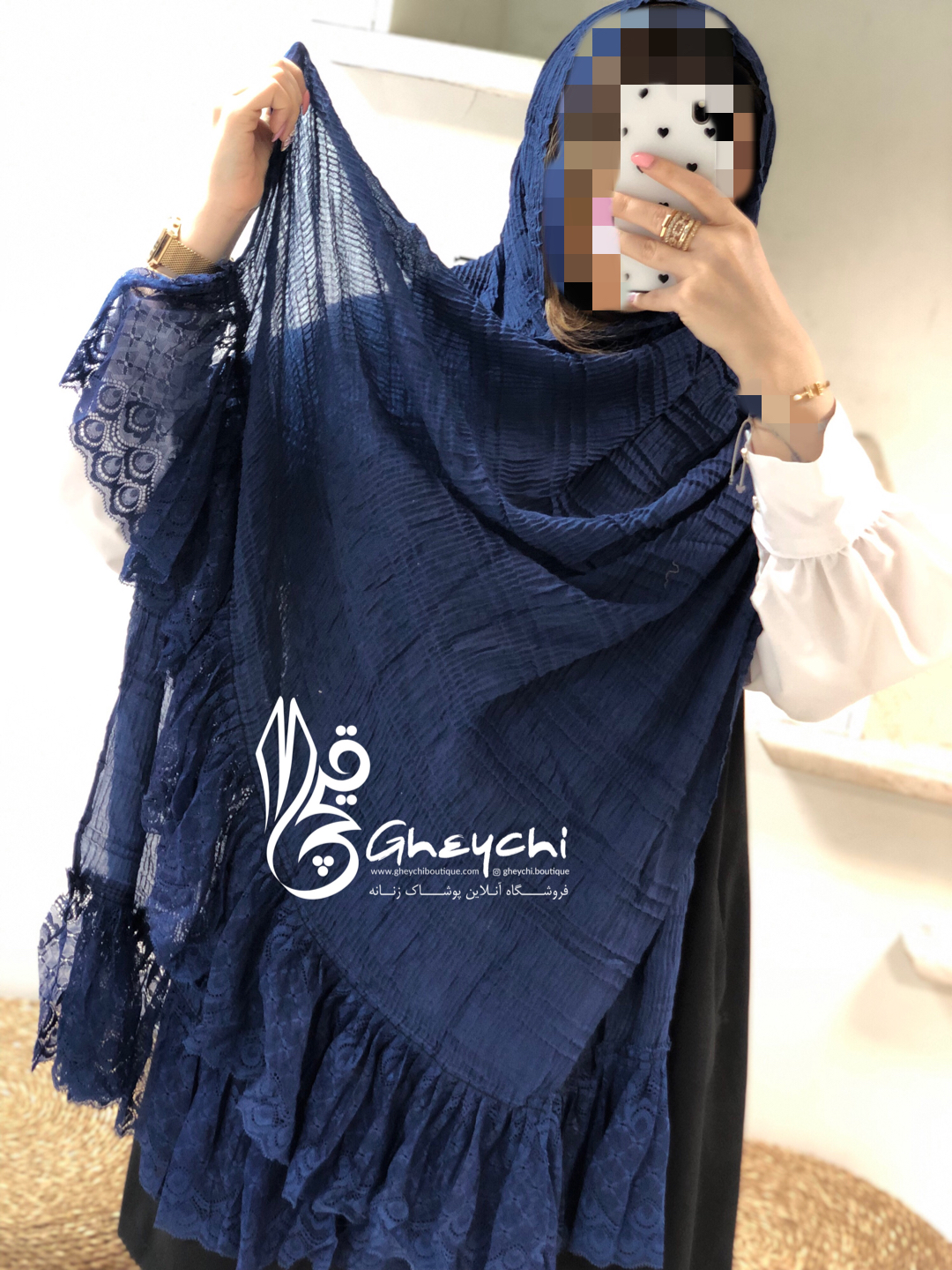 شال مزونی لبه گیپوری کد097