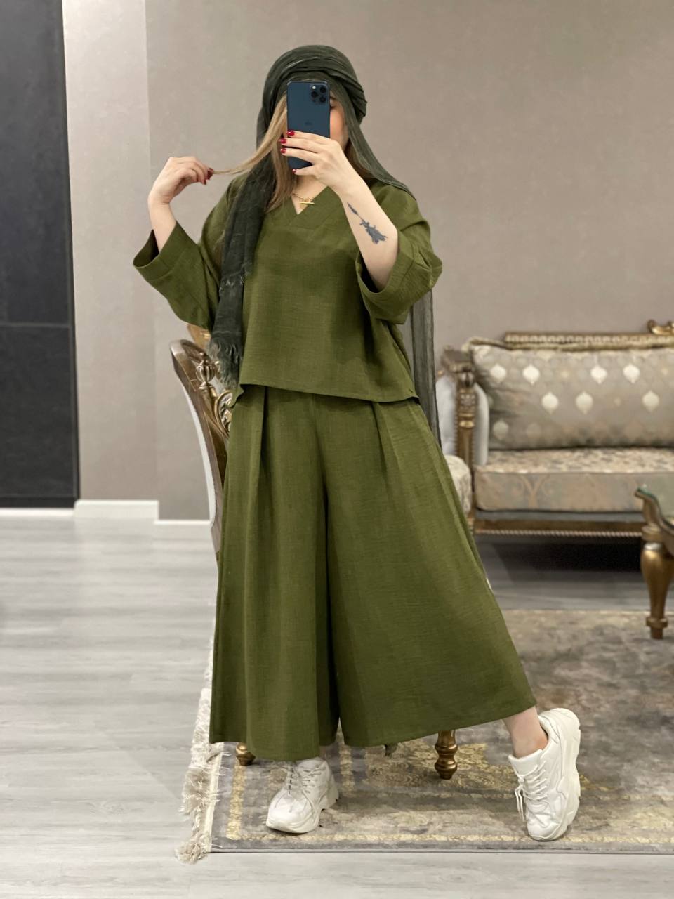 ست رویه و دامن شلواری آیلین