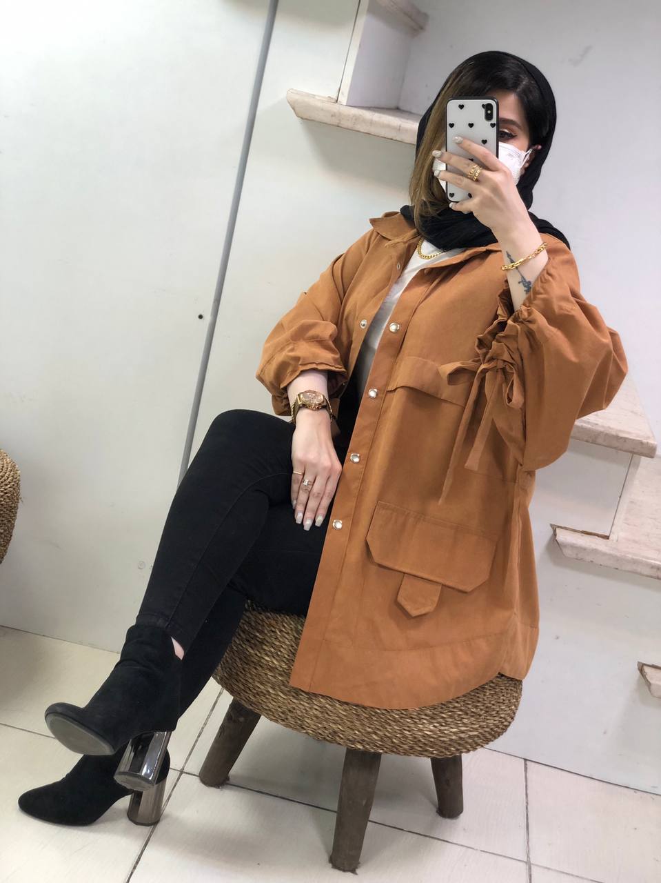 مانتو مزونی پاییزه آیناز کد0375