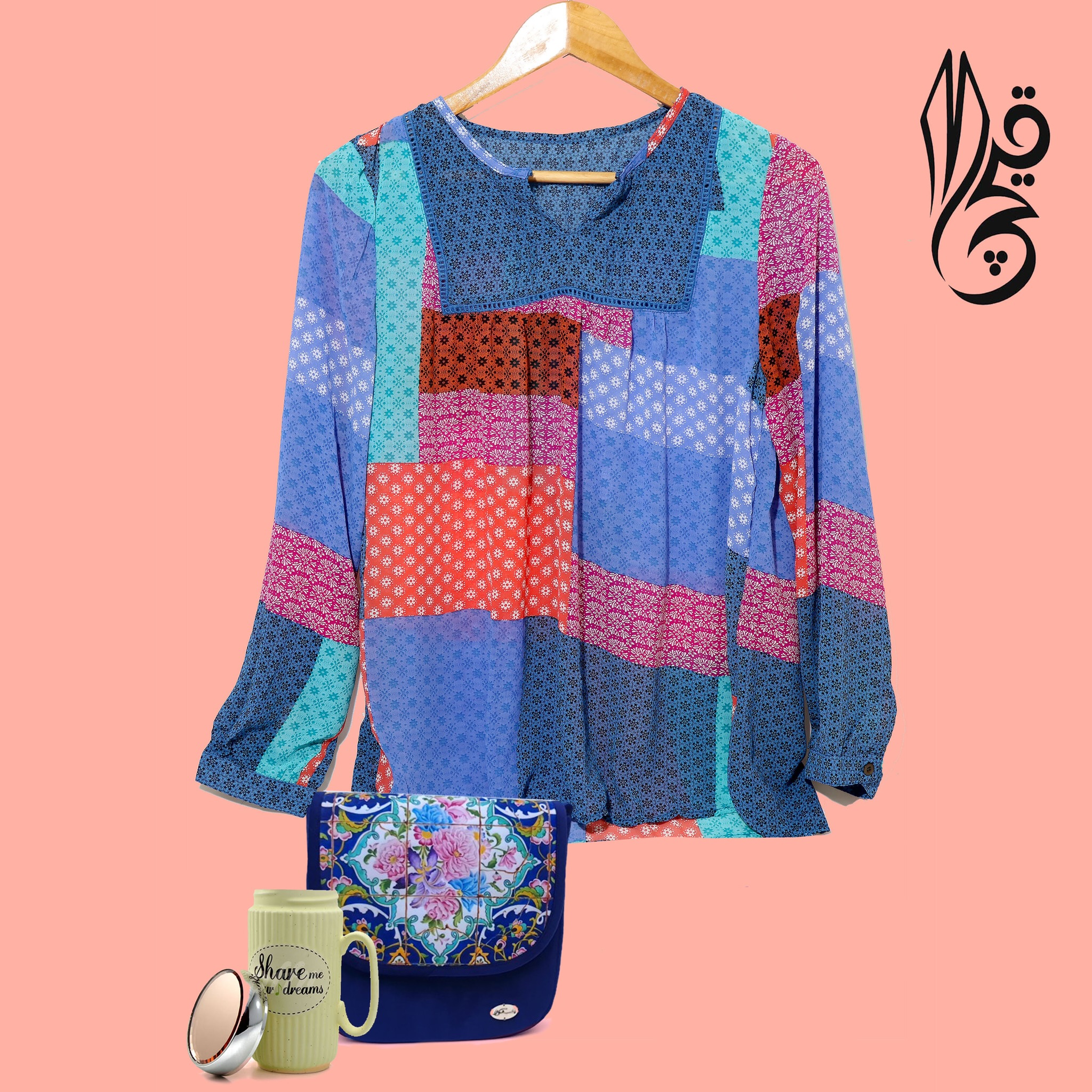 شومیز حریر گلرو کد0658