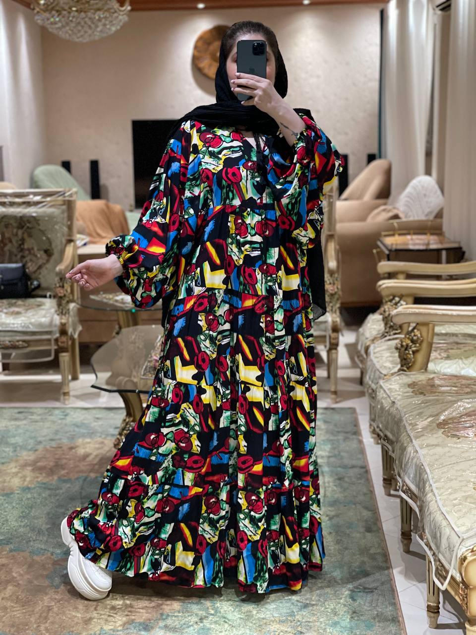 مانتو پیراهنی مزونی دلنیا کد0968