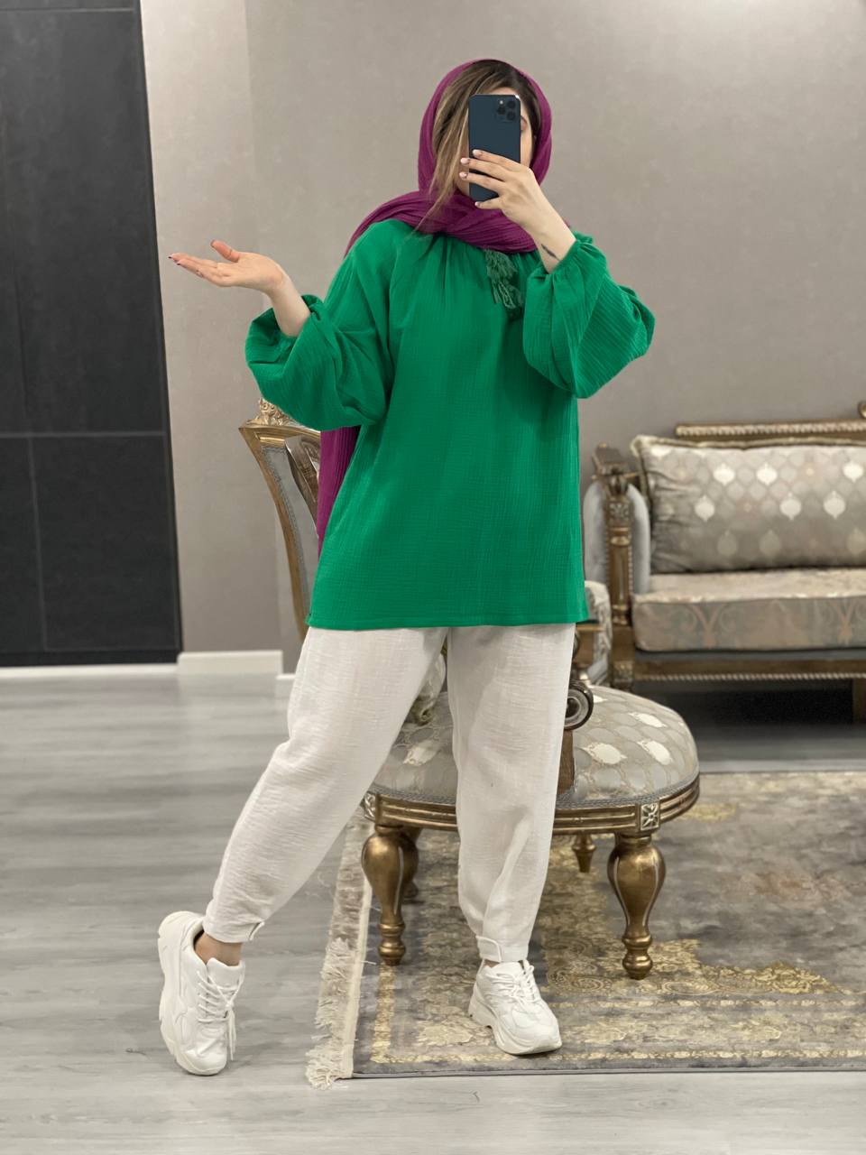 مانتو شومیزی مزونی نجمه کد0963