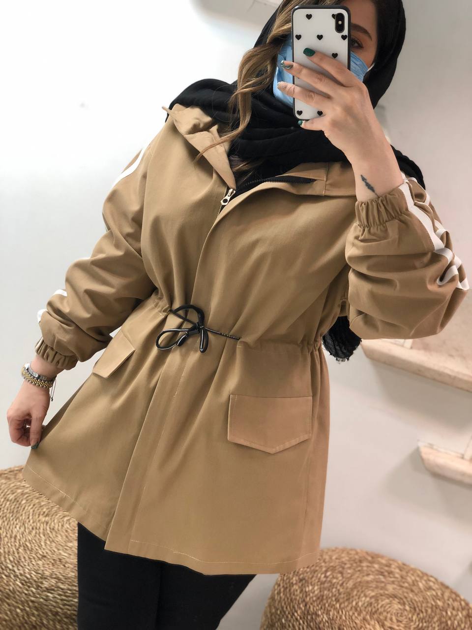 بارونی مزونی کلاهدار هانیوا کد0502